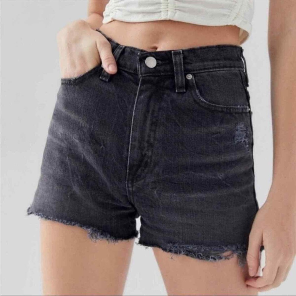 Women's Black Denim Shorts